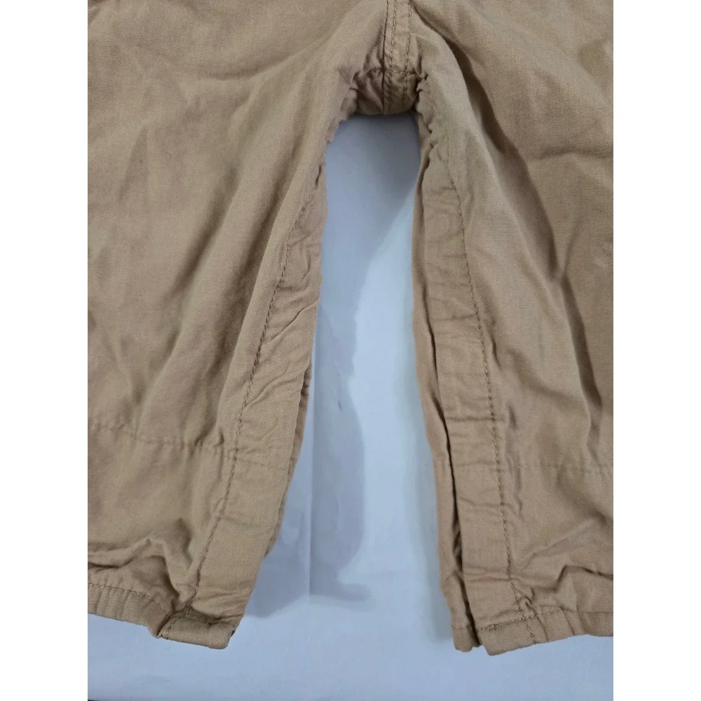 OshKosh Bgosh Toddler Boys Khaki Canvas Overalls Tan 18M 1T273010